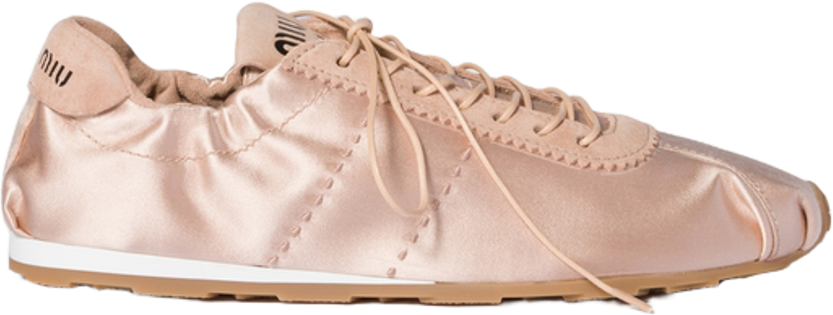 Miu Miu Plume Satin Sneakers