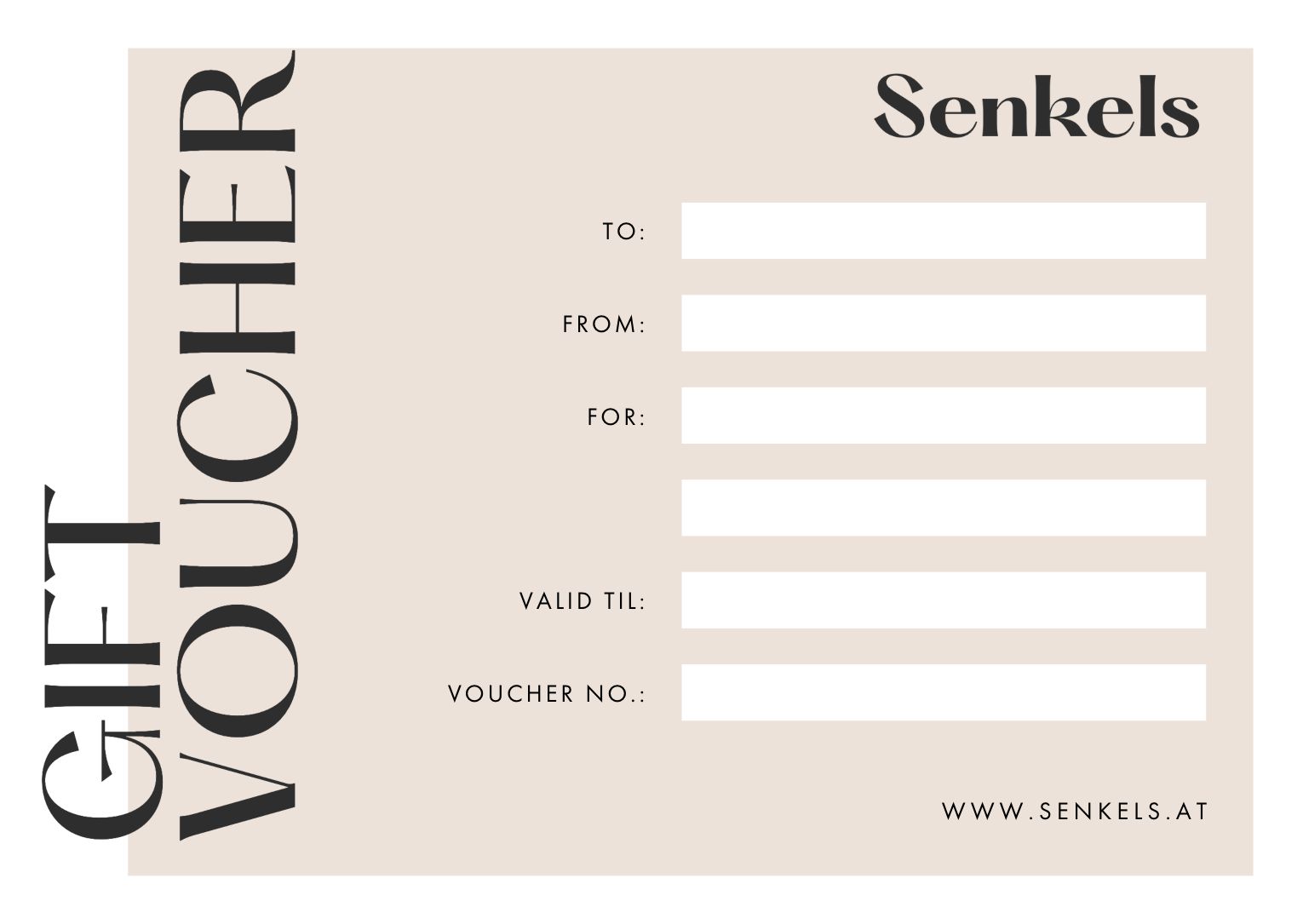 Carte cadeau | Senkels