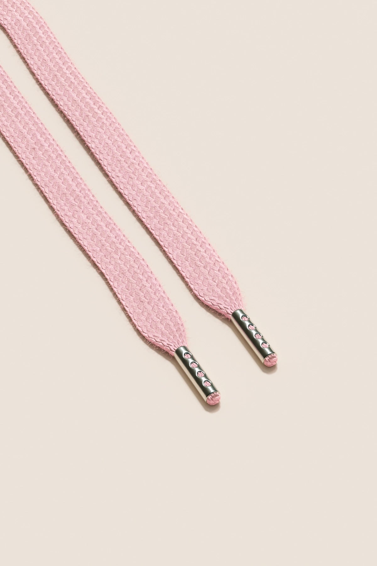Senkels Pastel Pink Sneaker Shoelaces with Nickel Aglets