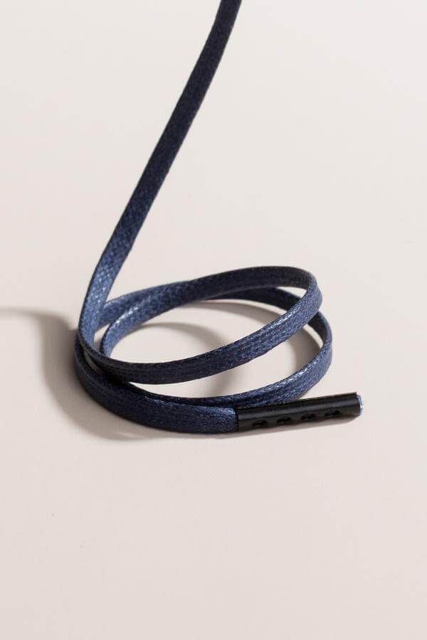 Dark Blue - 3mm Flat Waxed Shoelaces