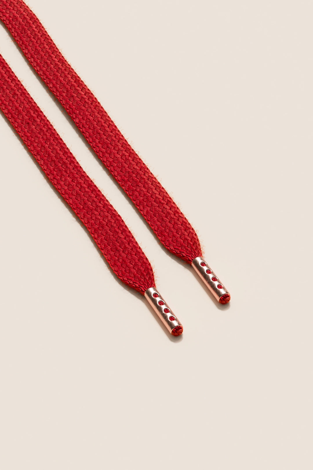 Senkels Cherry Sneaker Shoelaces with Rose Gold Aglets