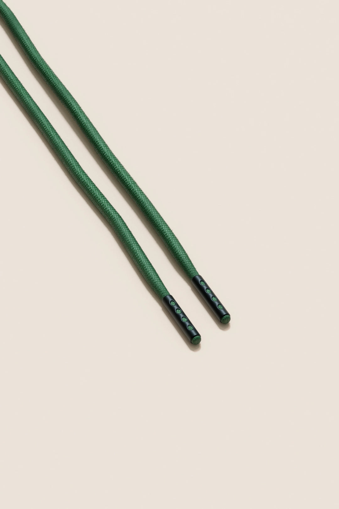 Senkels Hunter Green 4mm Round Waxed Shoelaces with Black Matte Aglets