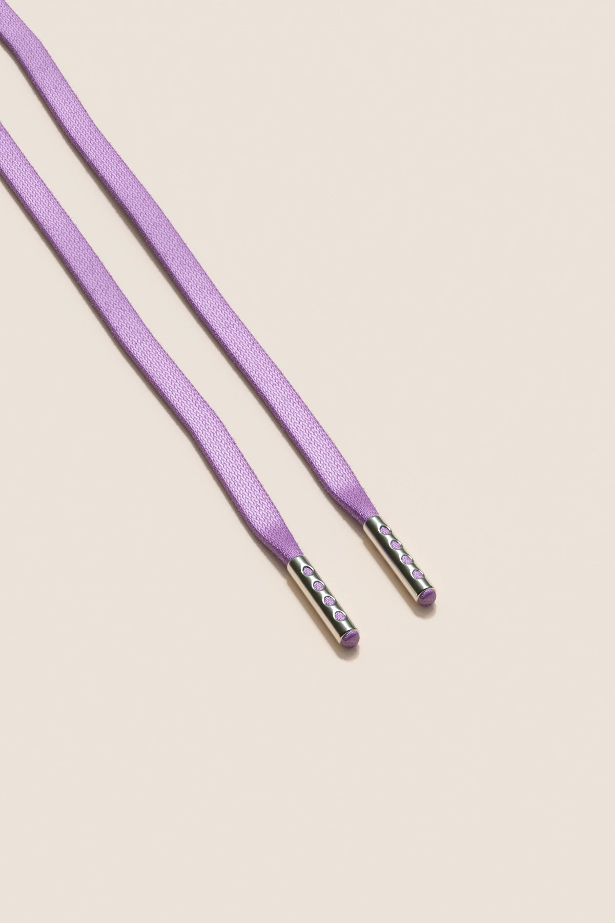 Senkels Lilac 3mm Flat Waxed Shoelaces with Nickel Aglets
