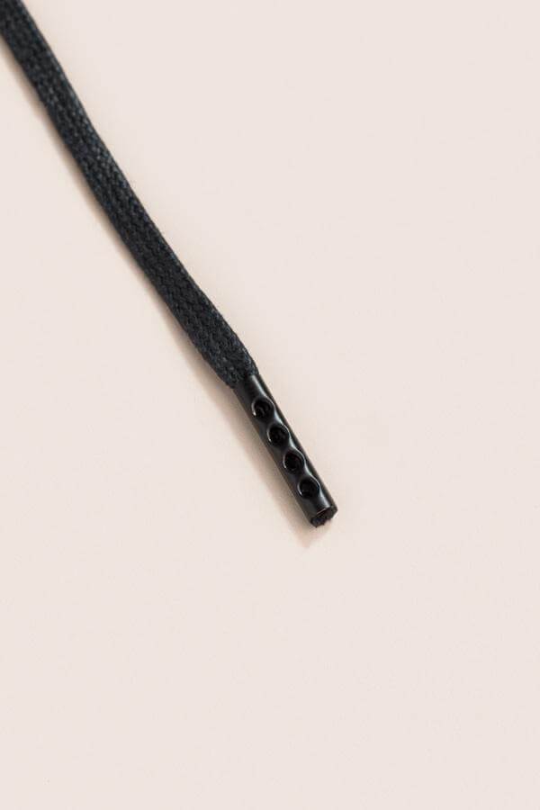 Black - 3mm Flat Waxed Shoelaces