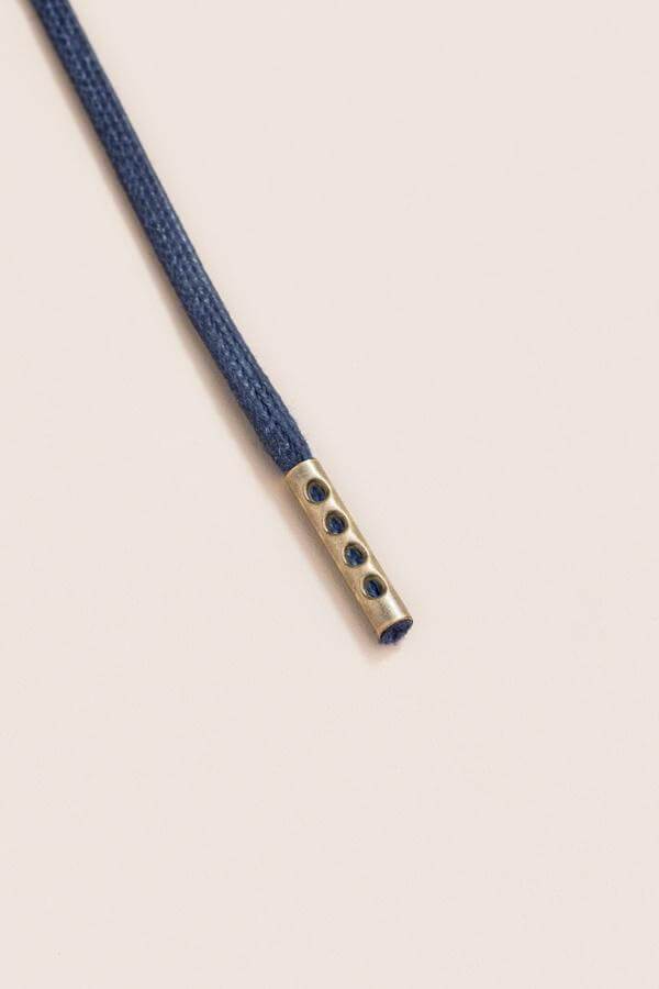 Dark Blue - 3mm Flat Waxed Shoelaces