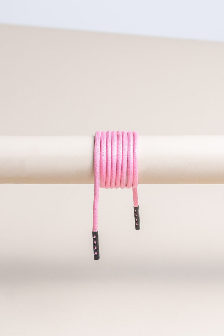 Flamingo Pink - Round Waxed Shoelaces | Senkels