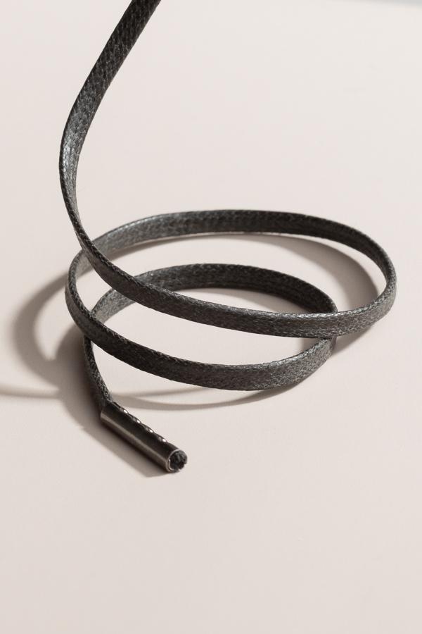 Night Grey - 3mm Flat Waxed Shoelaces