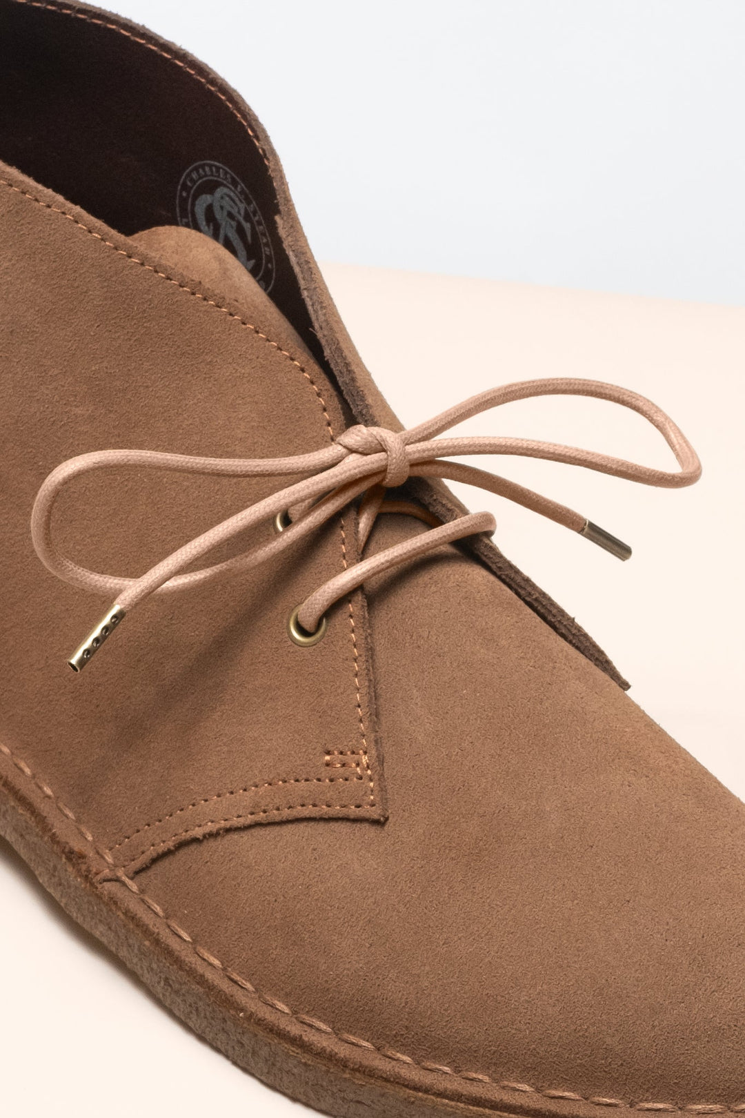 Taupe - 4mm round waxed shoelaces for boots and shoes made from 100% organic cotton - Senkels